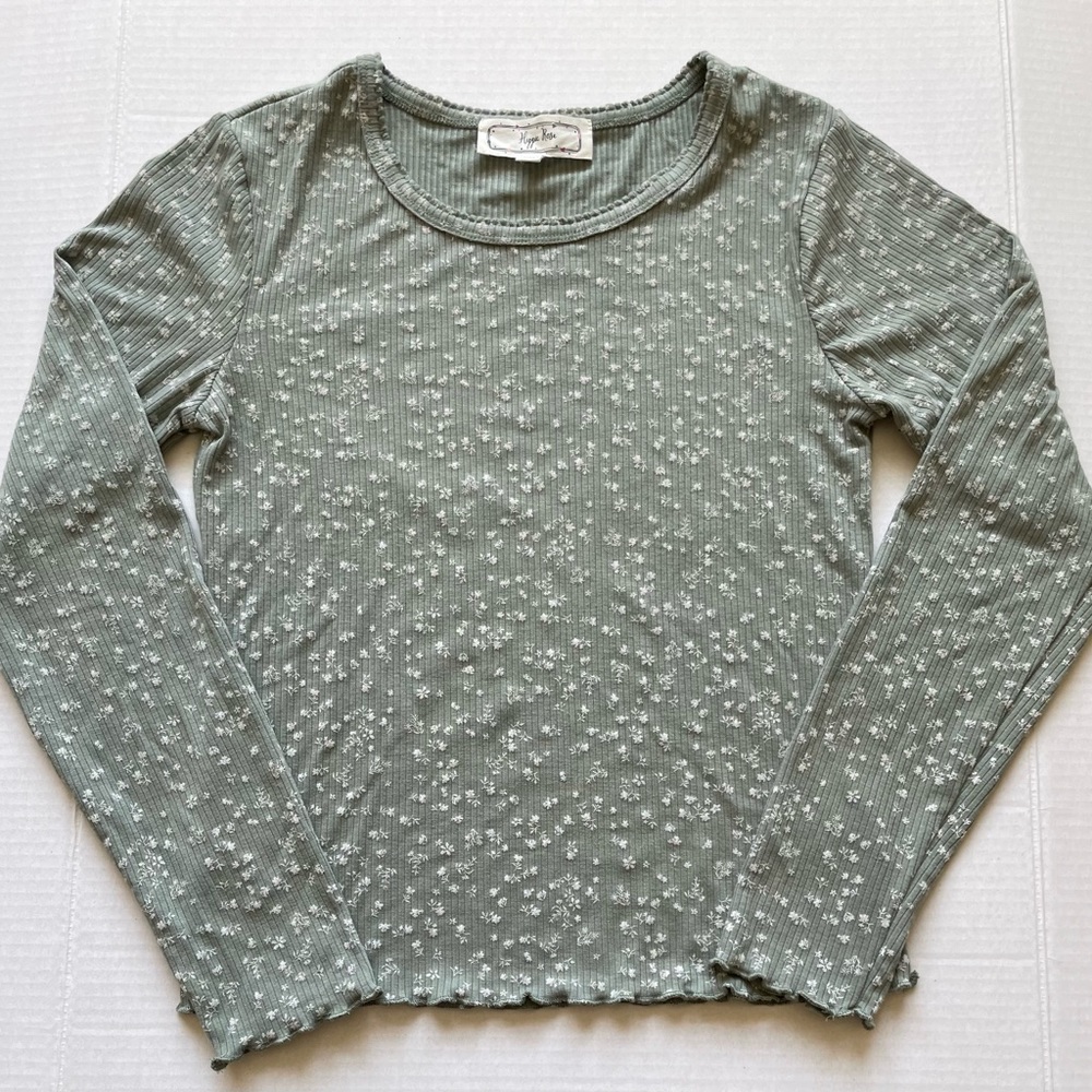 Floral Long Sleeve Top in Medium